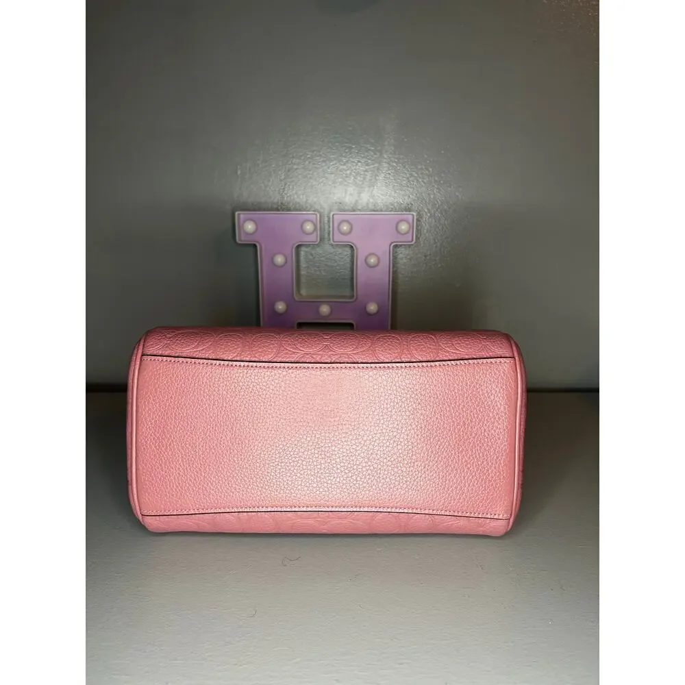 Coach  Rowan Satchel Bag In Signature Leather  PEONY